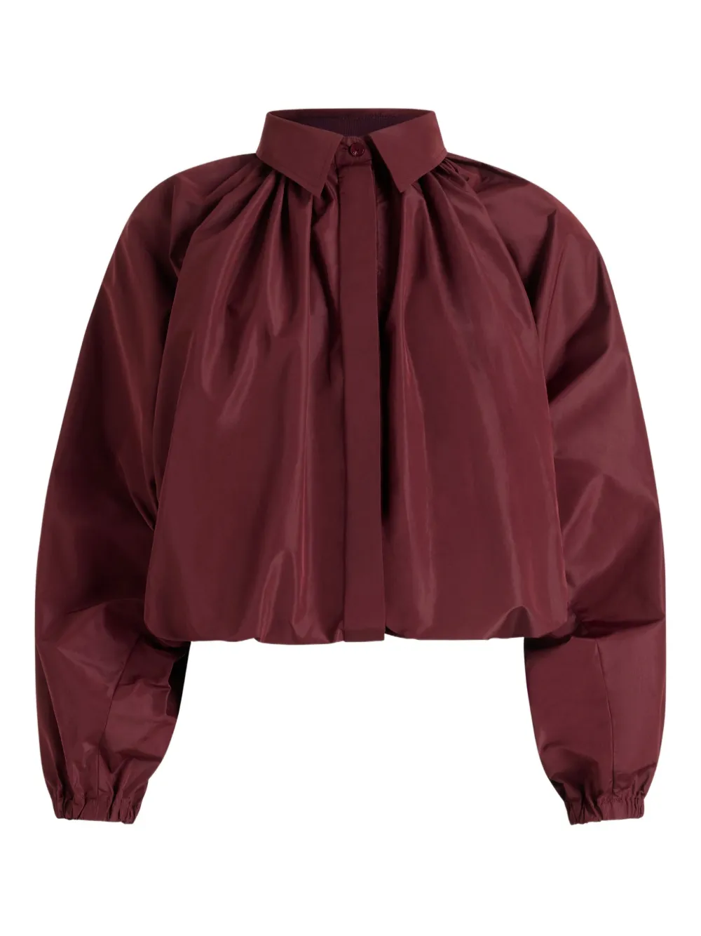 Patou Blouse met kraag en mouwen Rood