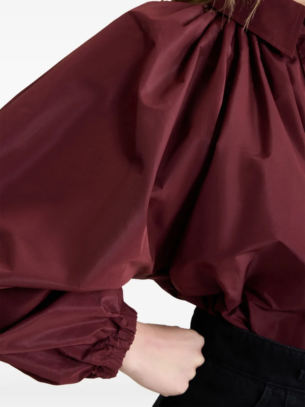 Patou Blouse met kraag en mouwen Rood