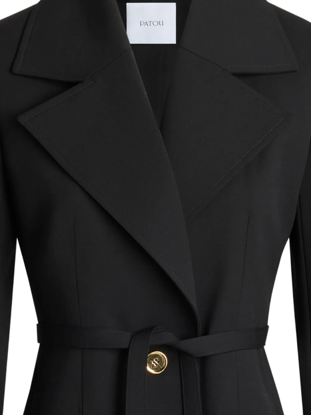 Patou single-breasted belted jacket | Oversized Jackets | Image 2