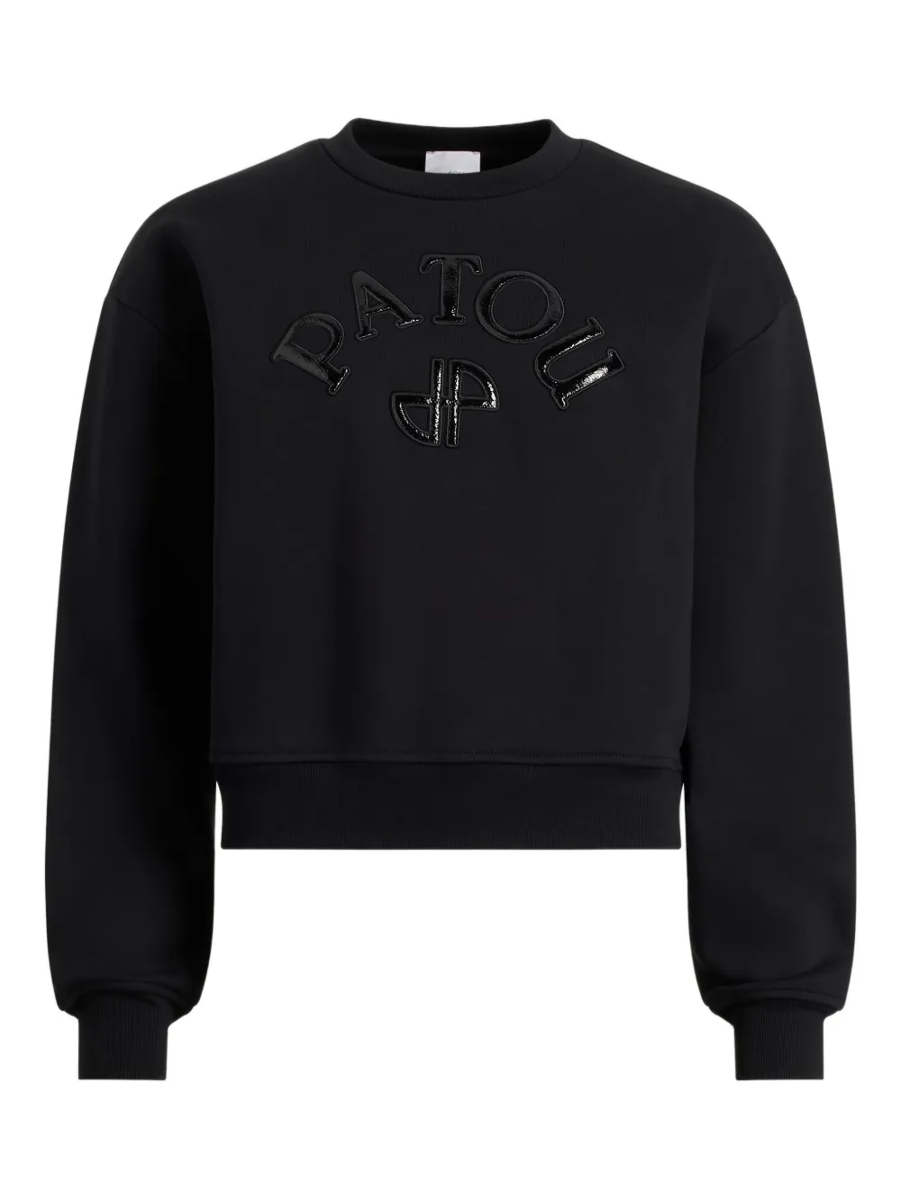 Patou Fleece sweater met logo Zwart