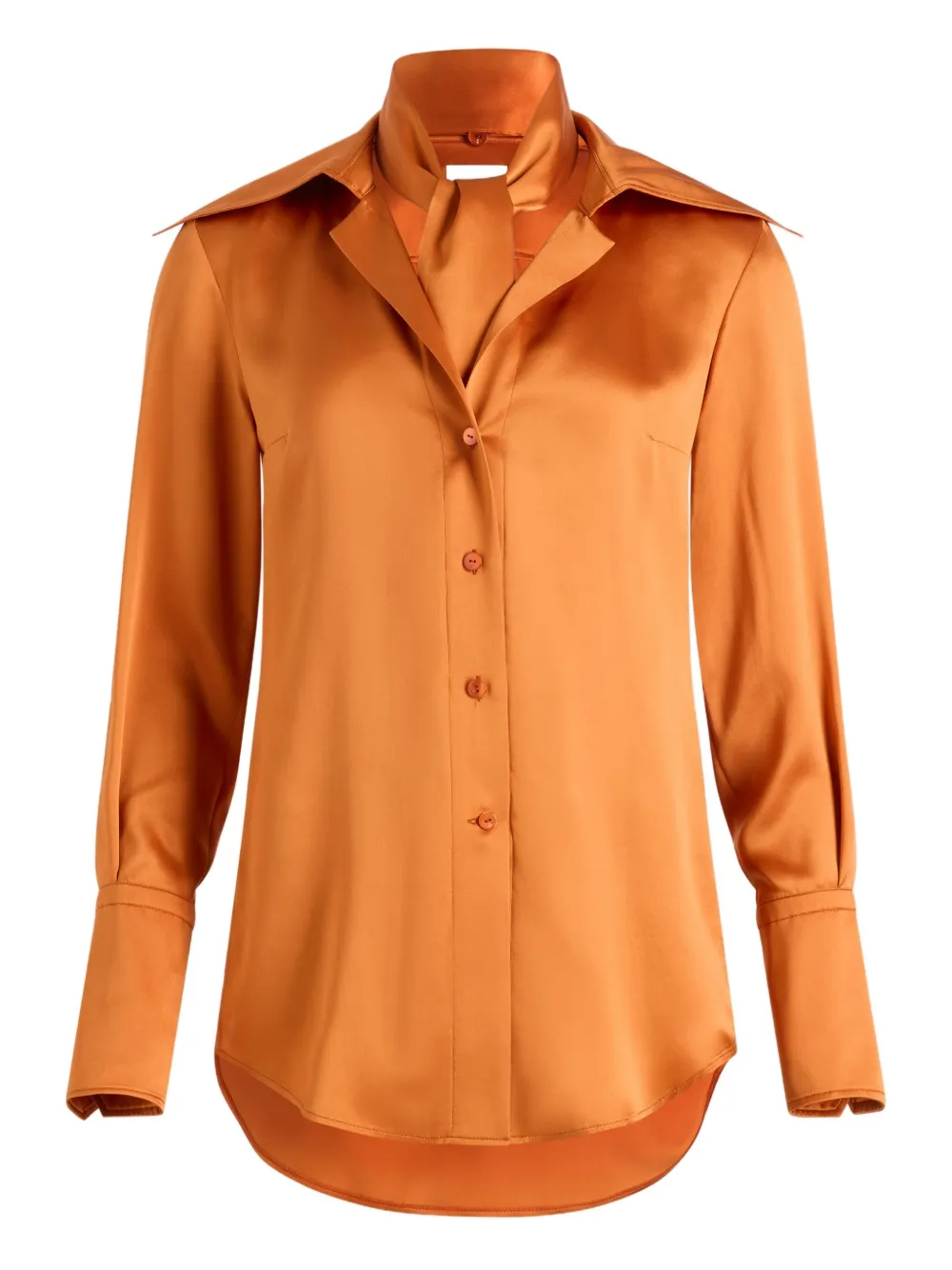 Patou neck-tie blouse | Orange | Image 1