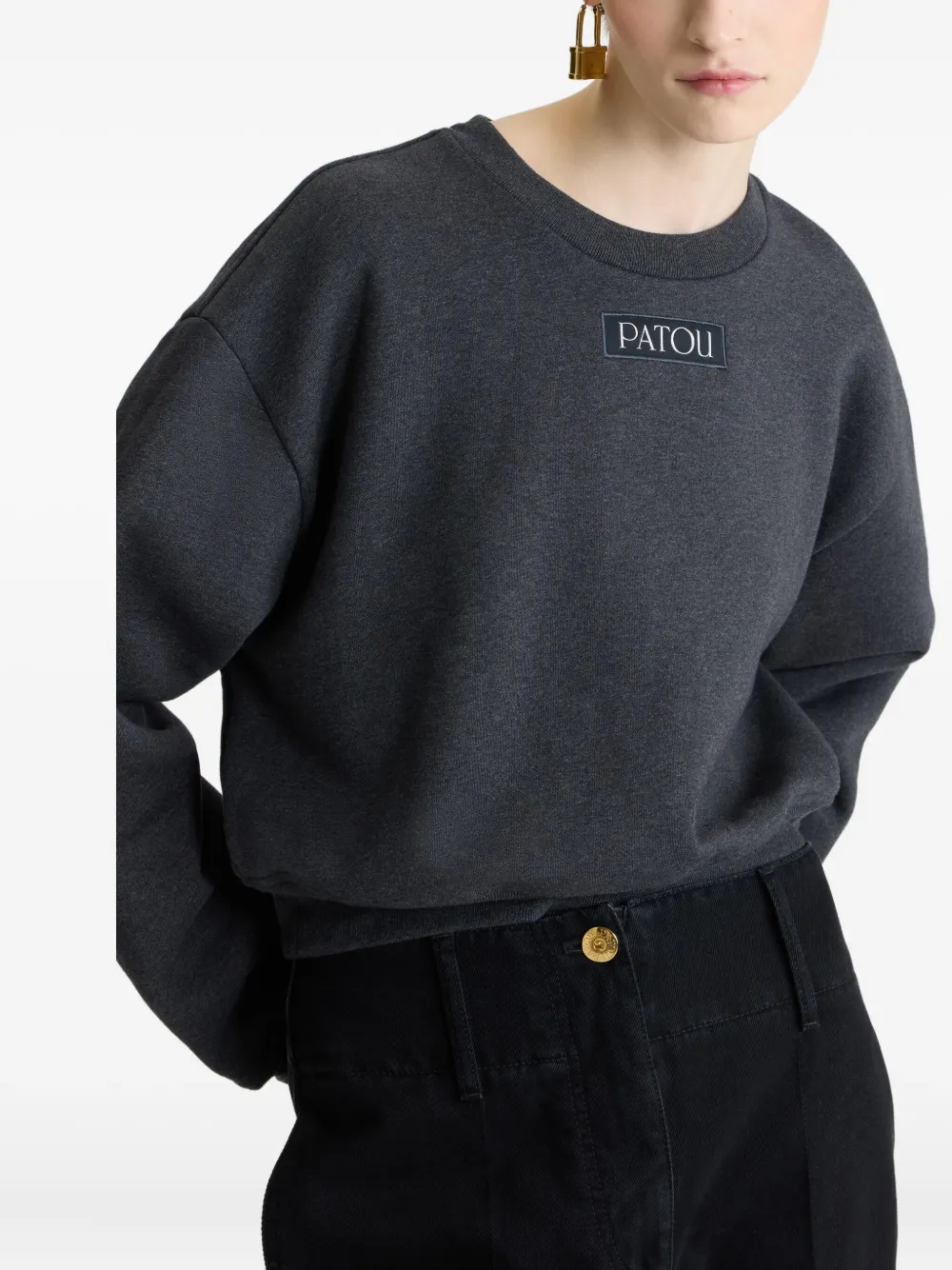 Patou Sweater met logopatch Grijs
