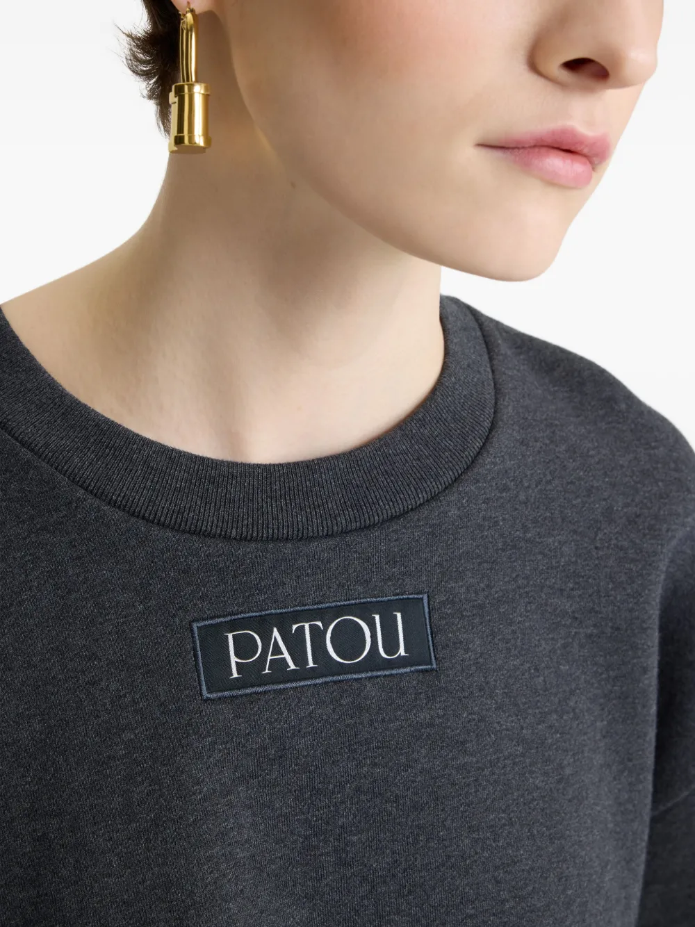 Patou Sweater met logopatch Grijs
