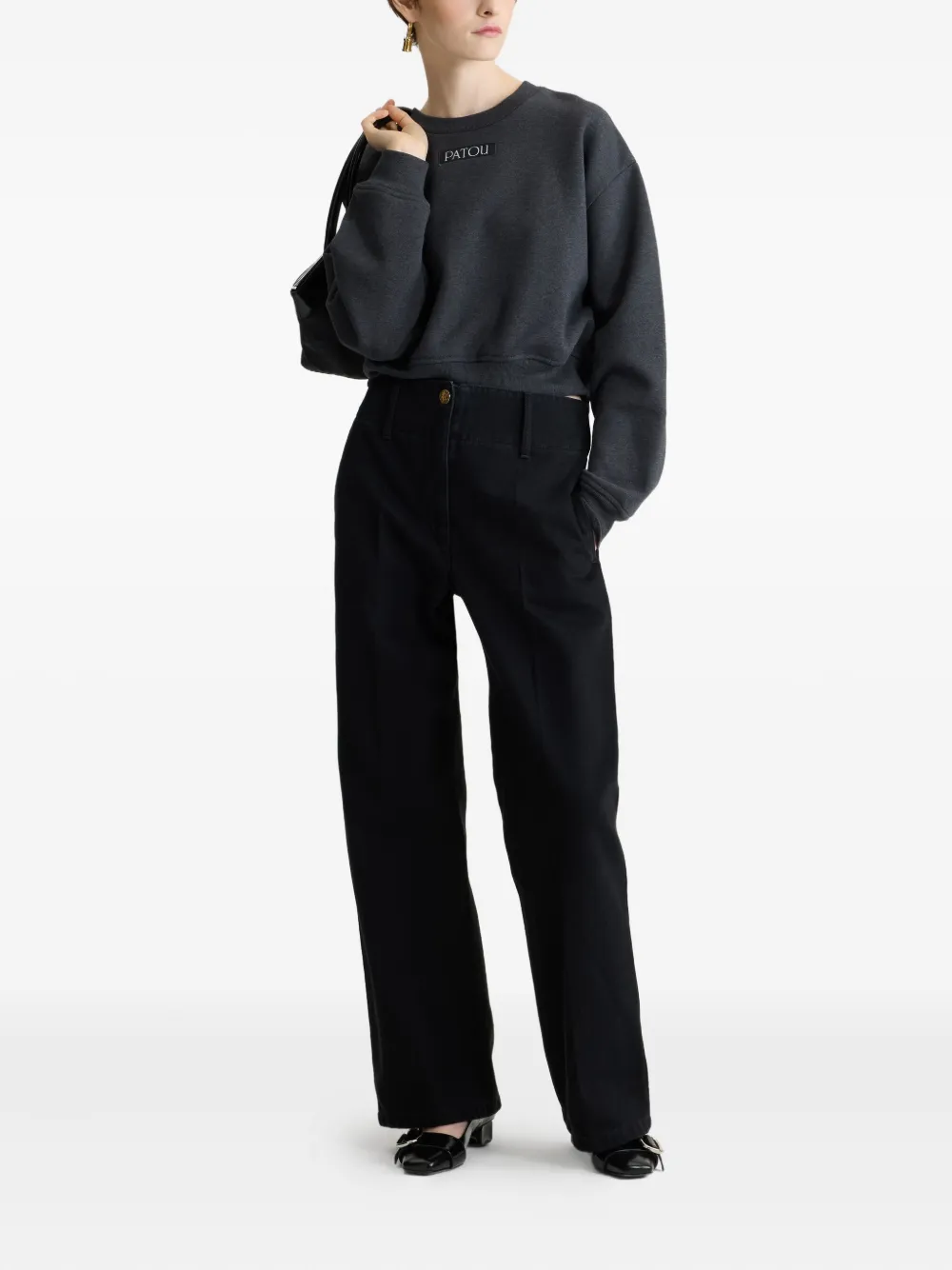 Patou Sweater met logopatch Grijs