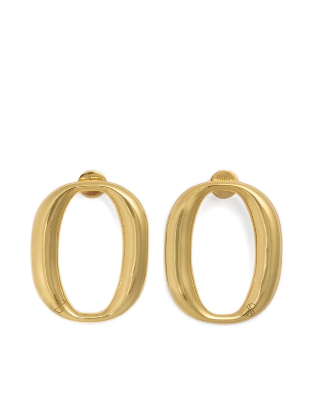 Patou oval-frame earrings | Gold | Image 1