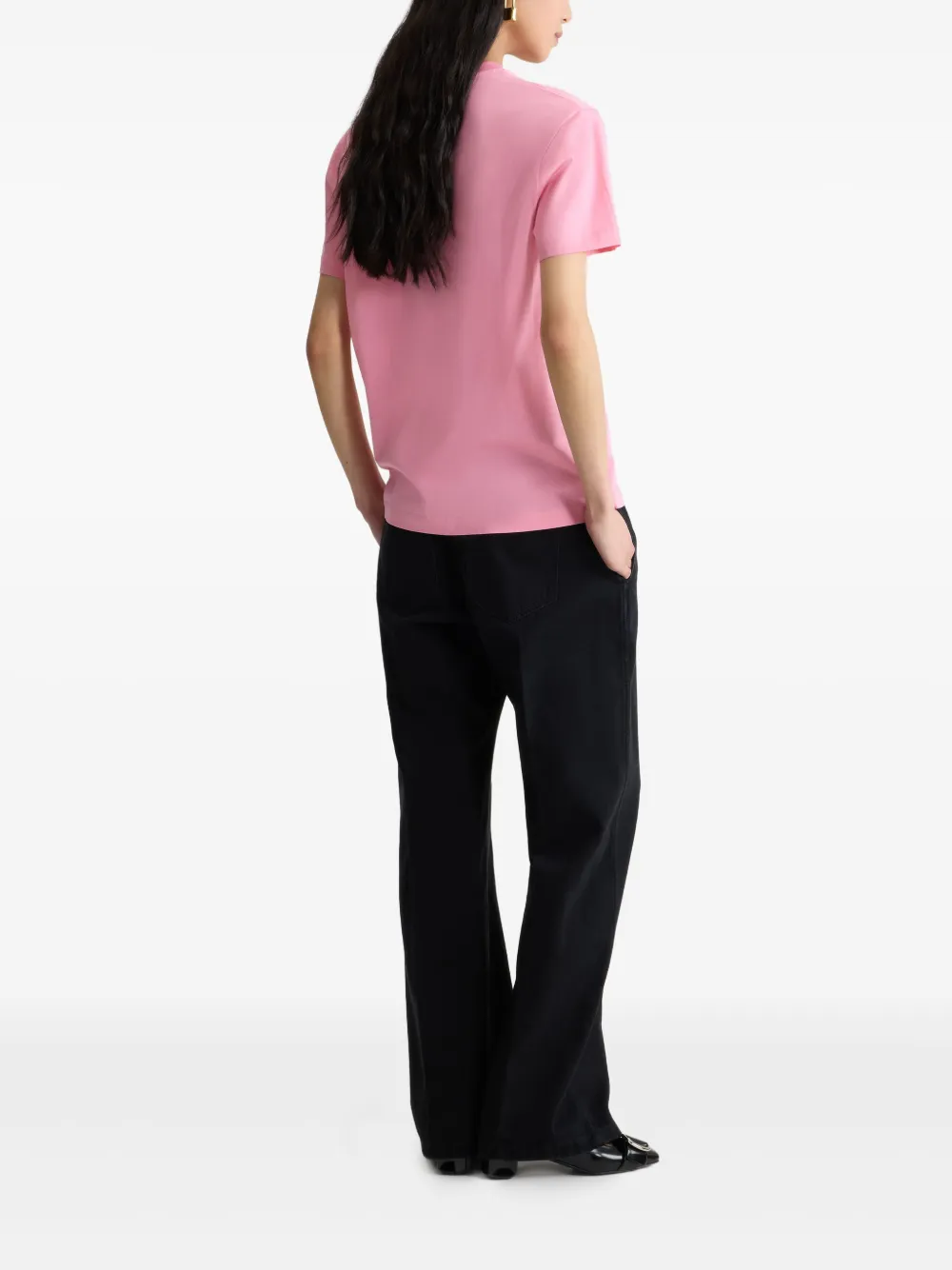 Patou T-shirt met logo-applicatie Roze