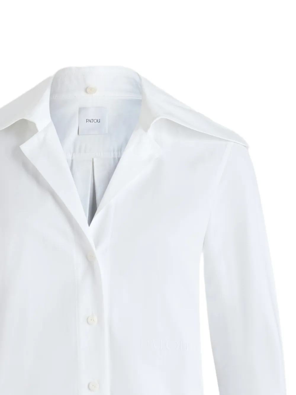 Patou Katoenen blouse met lange mouwen Wit