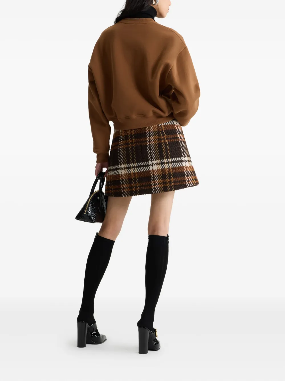 Patou Wollen mini-rok Bruin