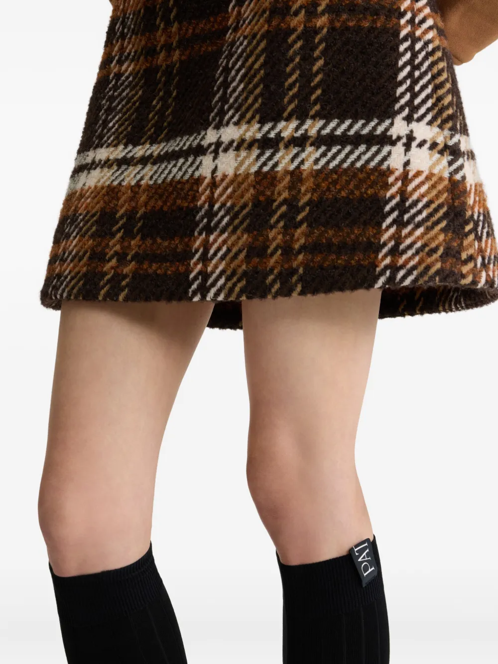 Patou Wollen mini-rok Bruin