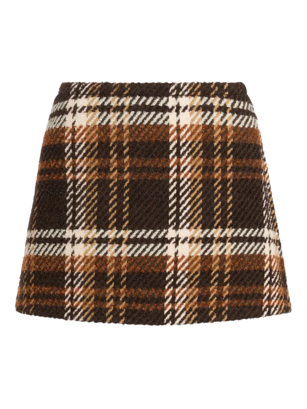 Patou Wollen mini-rok Bruin