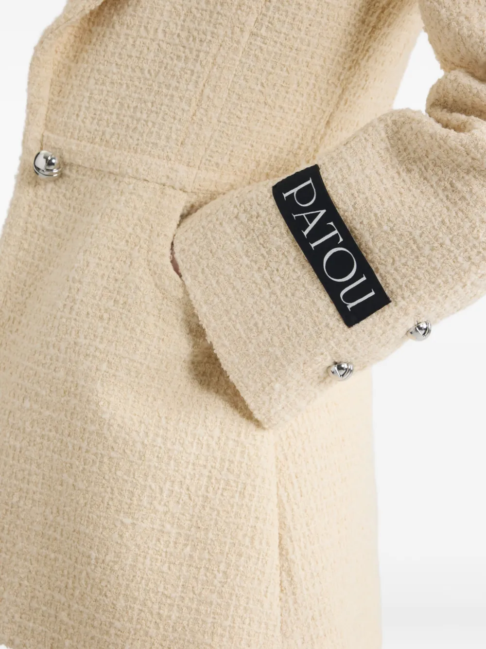 Patou Single-breasted Tweed Jacket In Neutral