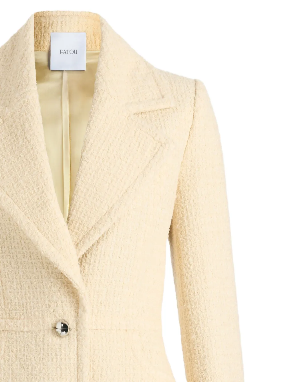 Patou Single-breasted Tweed Jacket In Neutral