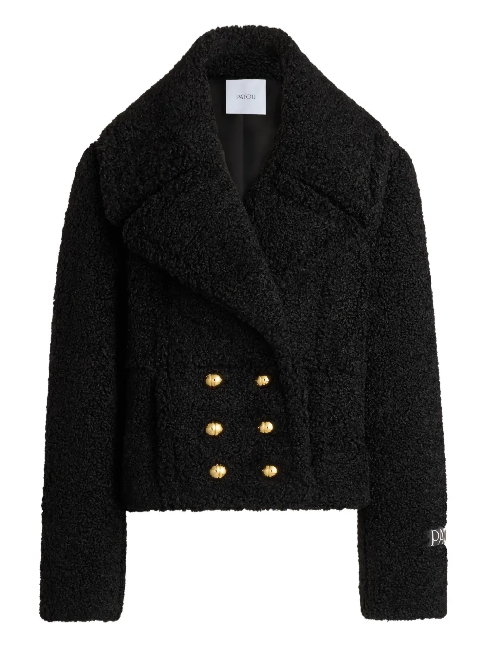 Patou double-breasted coat | Black | Image 1