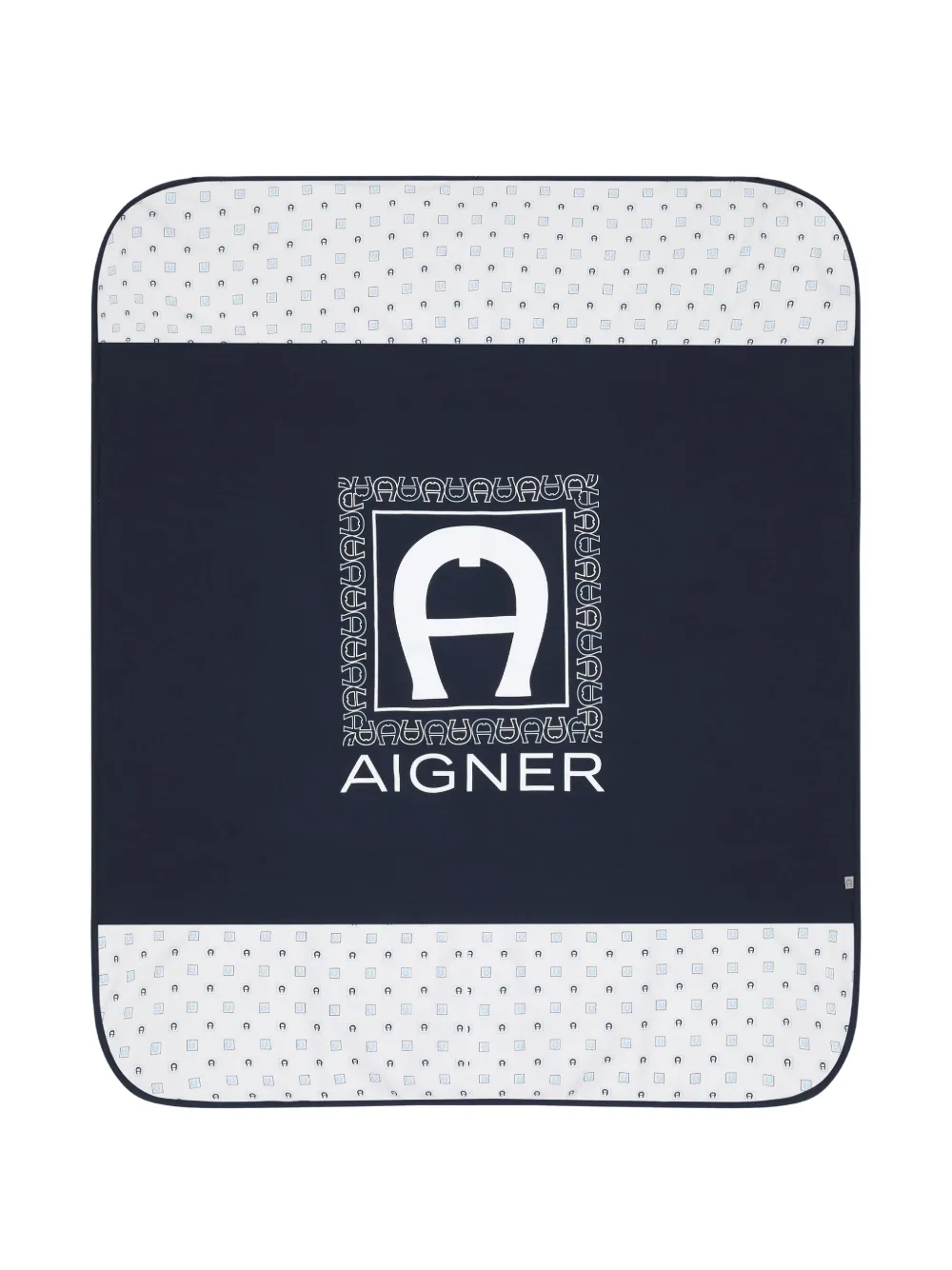 Aigner Kids Deken met logoprint Blauw