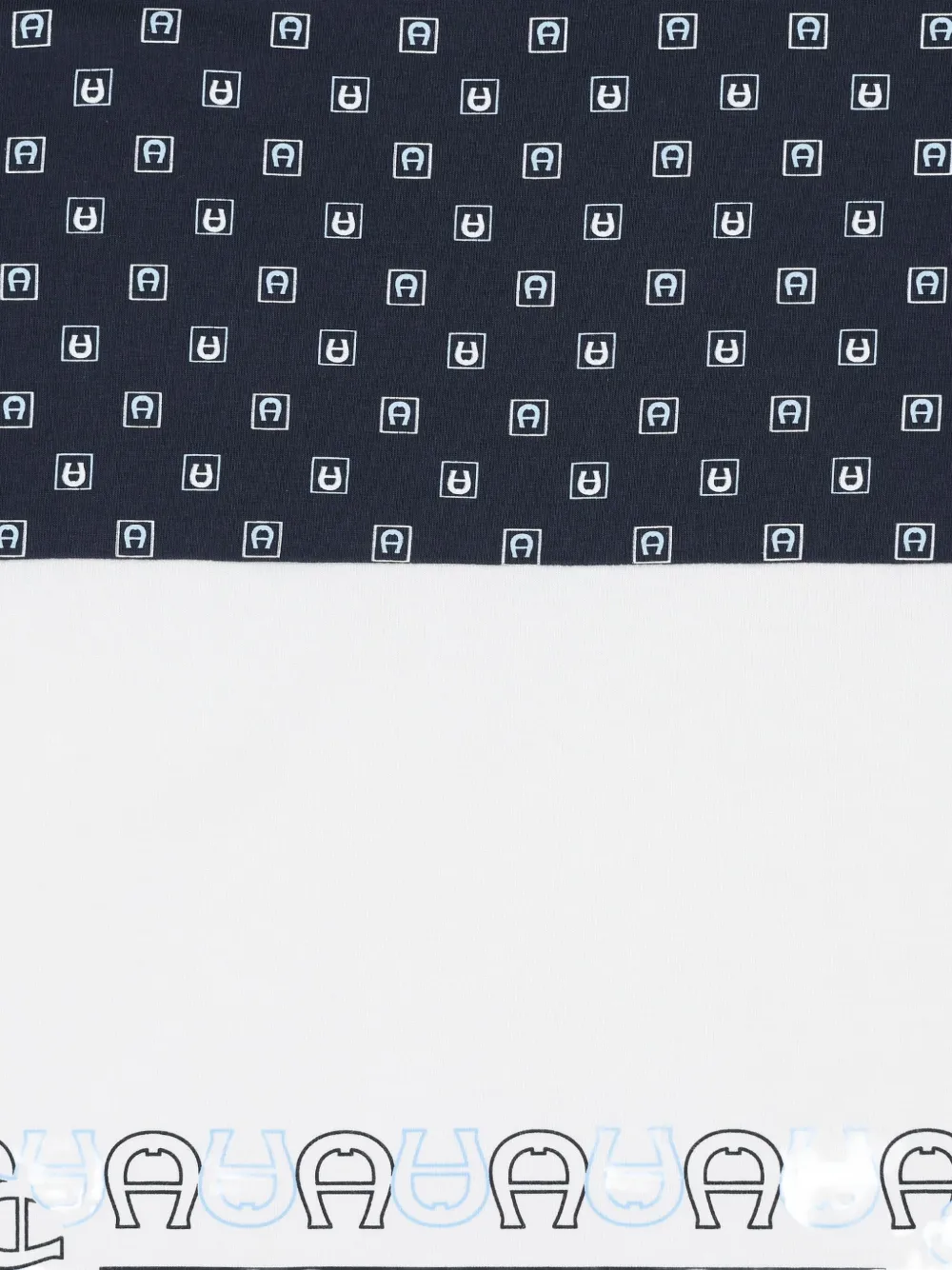 Aigner Kids Omkeerbaar deken met logoprint Wit