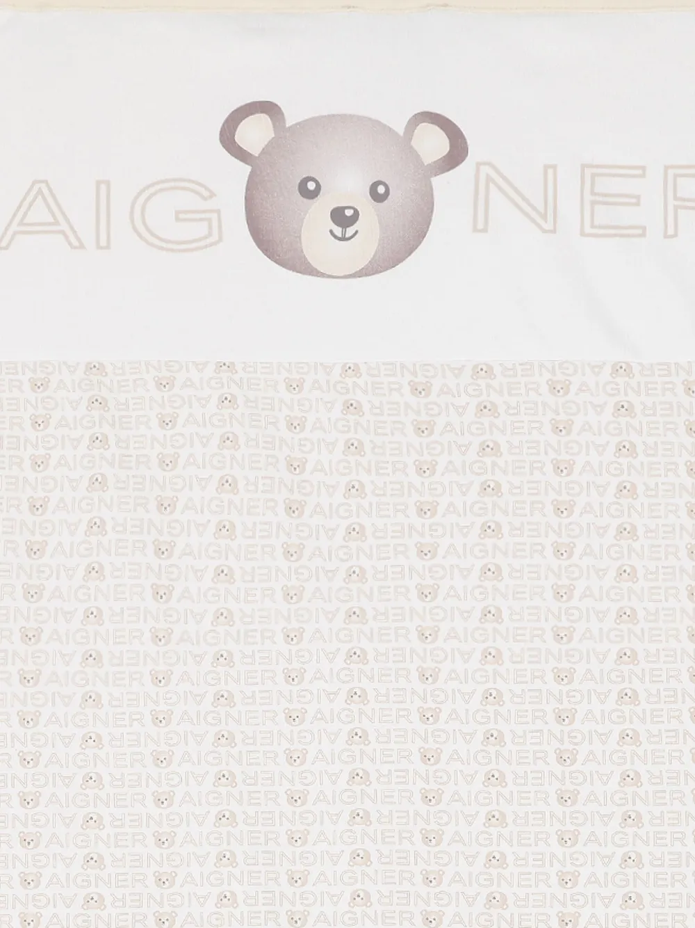 Aigner Kids Katoenen speelmat met beerprint Beige
