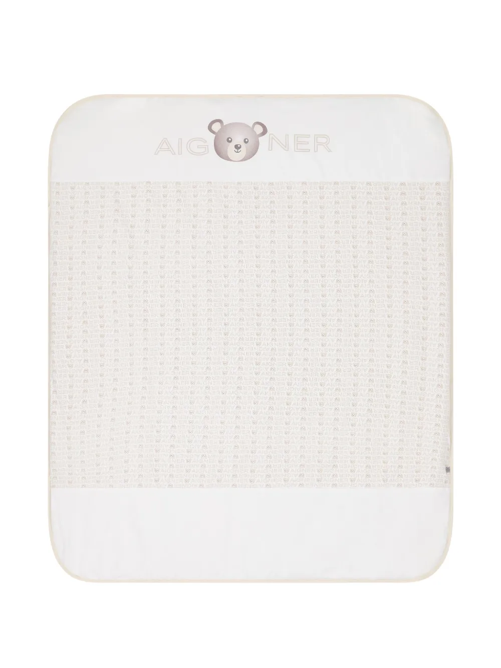 Aigner Kids Katoenen speelmat met beerprint Beige