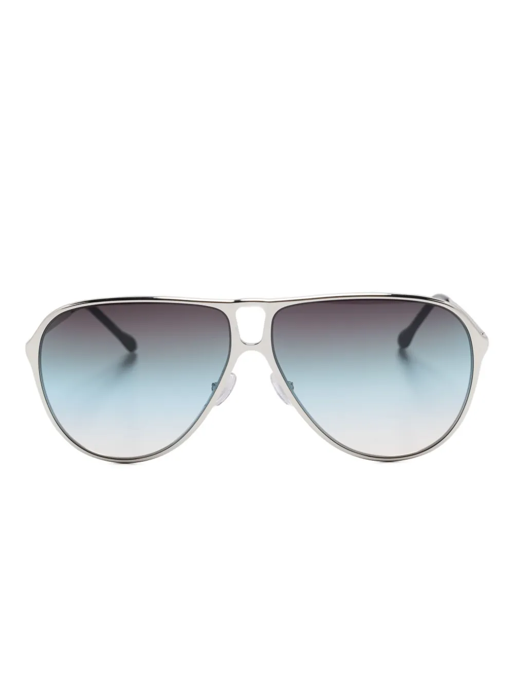 Isabel Marant Eyewear engraved-logo metal sunglasses Grijs