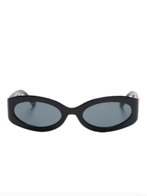 Miu Miu Eyewear Miu Glimpse オーバルフレーム サングラス | ブラック