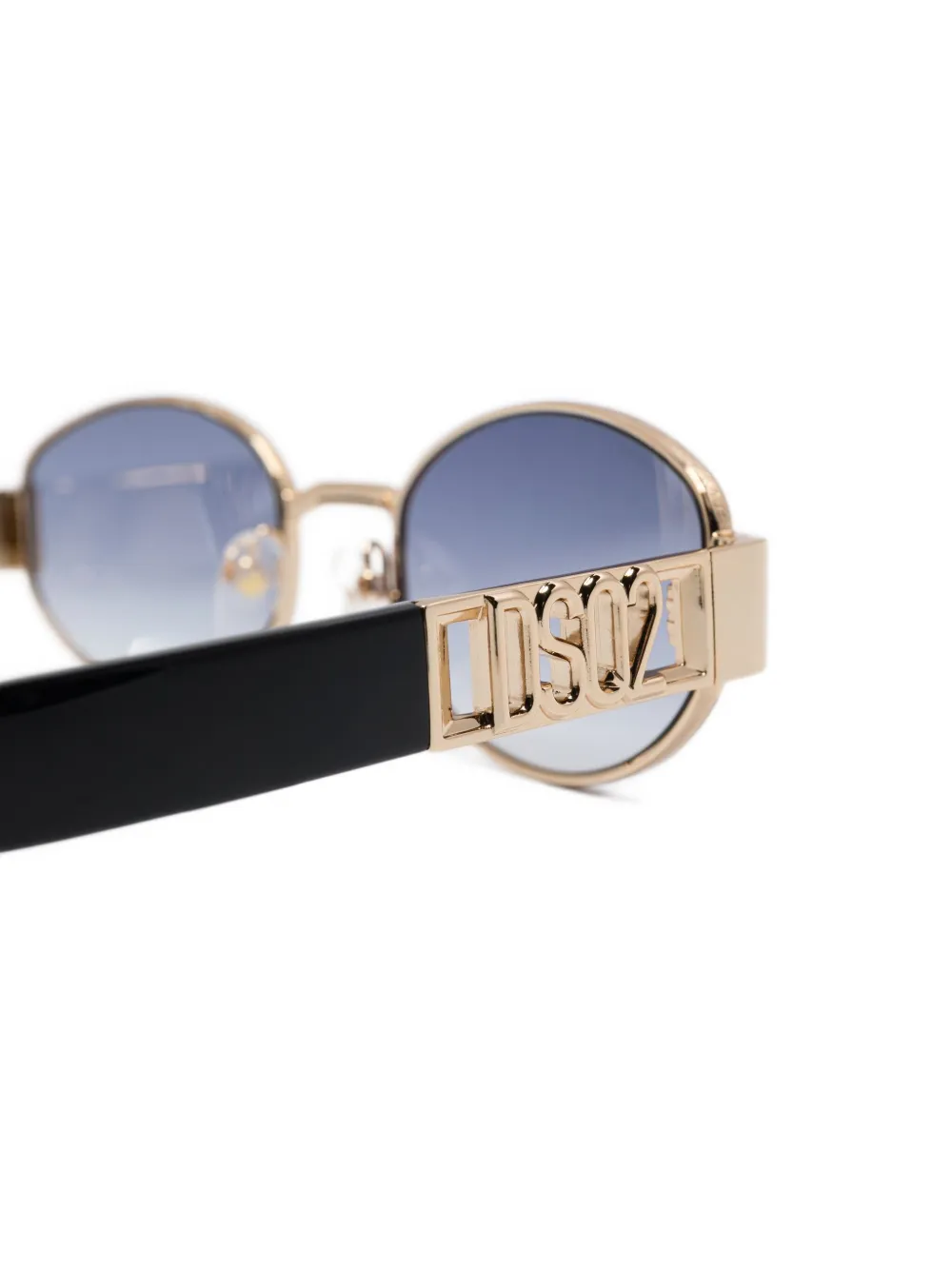 DSQUARED2 oval-frame metal sunglasses Zwart
