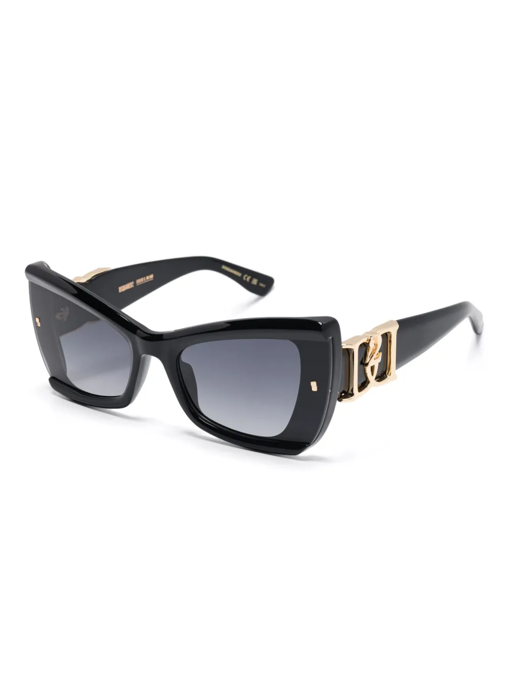 DSQUARED2 cat-eye logo-plaque sunglasses Zwart