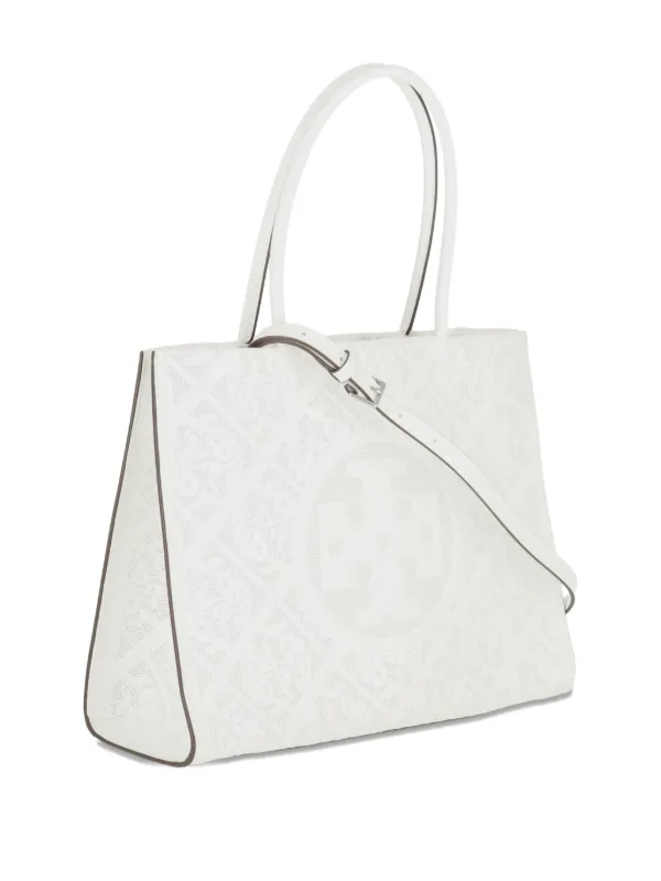 ホワイトカットアウトトートバッグ