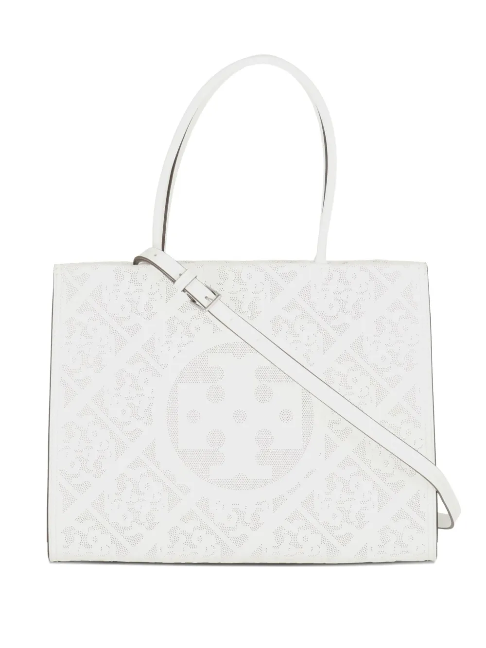 Tory Burch cut-out pattern tote bag - ホワイト Tory Burch cut-out pattern tote bag - ホワイト
