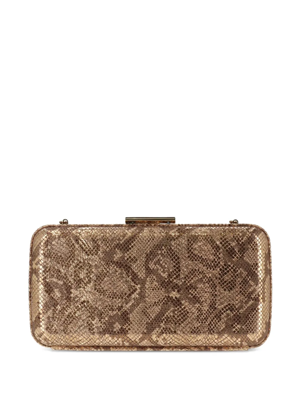 Shop Gianvito Rossi Snakeskin-print Clutch Bag