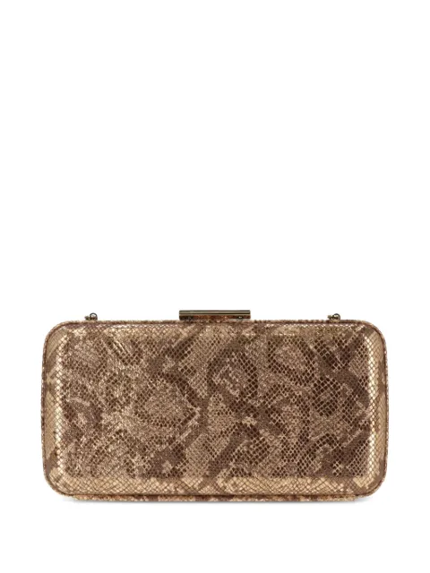 Gianvito Rossi snakeskin-print clutch bag