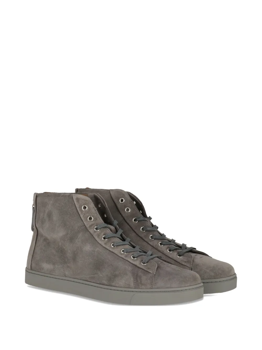 Gianvito Rossi lace-up zip-fastening high-top sneakers Grey