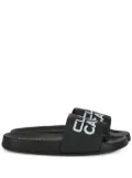 Cavalli Class logo-embossed slides - Black