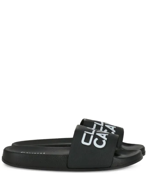 Cavalli Class logo-embossed slides