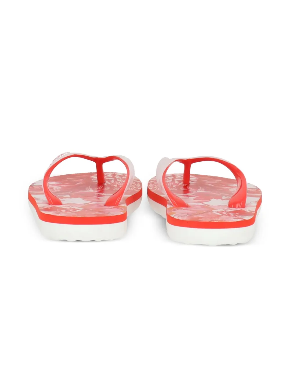 Roberto Cavalli Junior printed flip flops Red