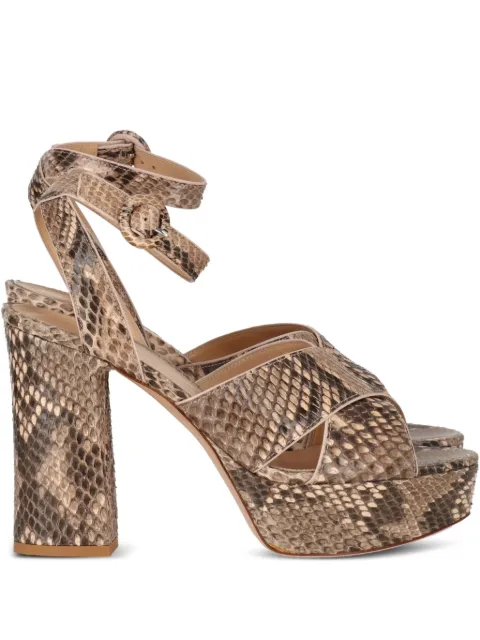 Gianvito Rossi platform snakeskin ankle-strap sandals
