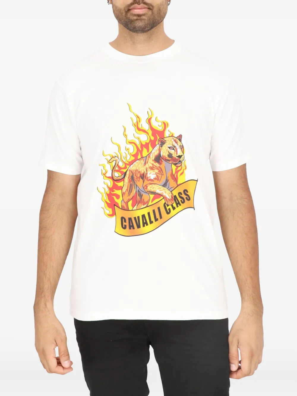 Cavalli Class graphic-print T-shirt | White | Image 1