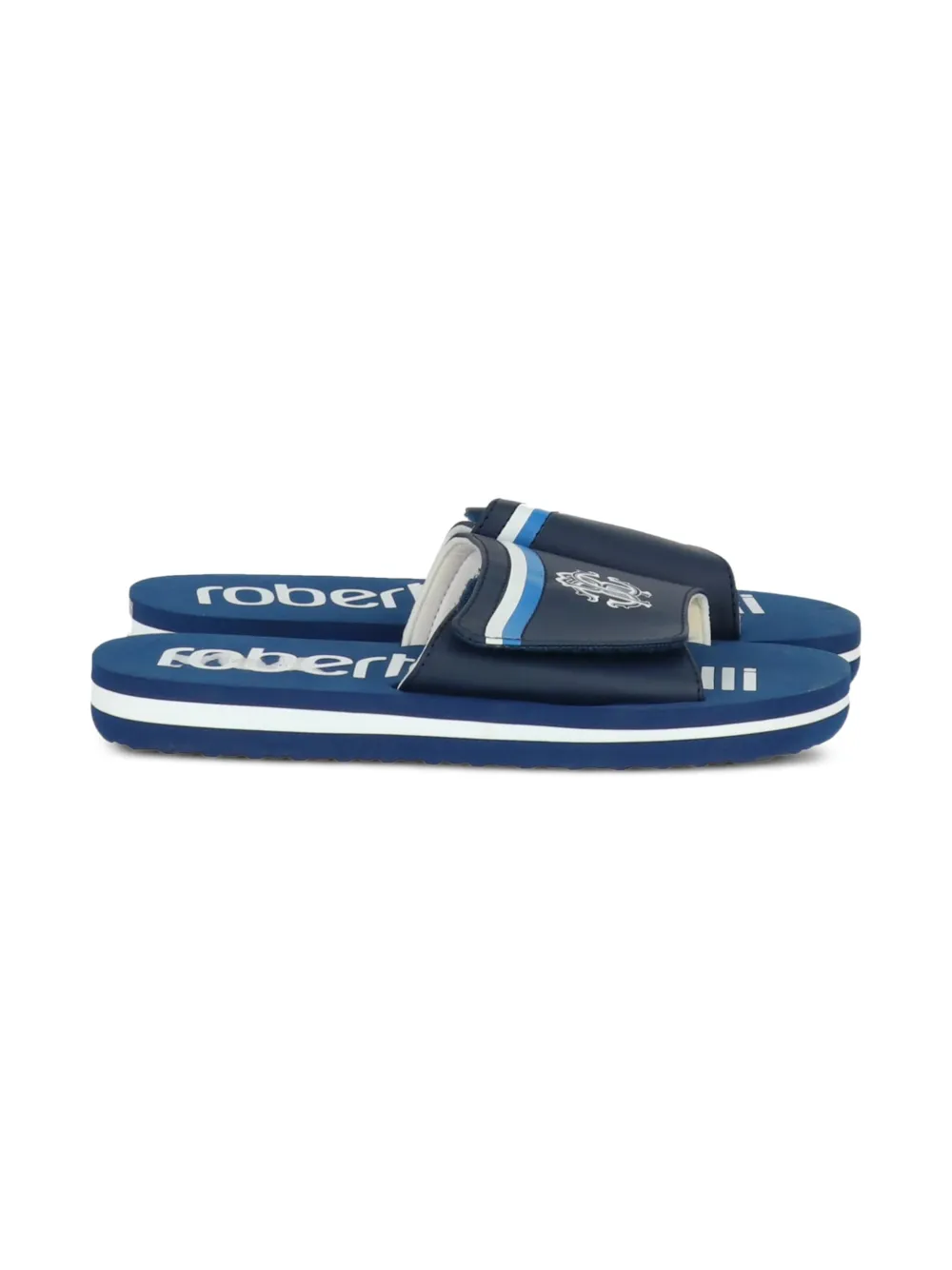 Roberto Cavalli Junior logo-print slides | Girls Shoes | Image 2