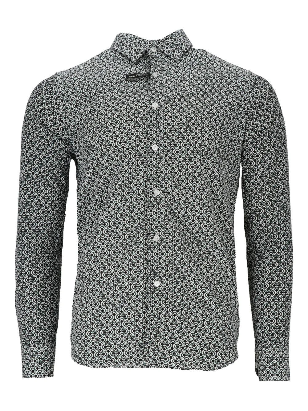 Scotch & Soda patterned long-sleeve shirt Wit