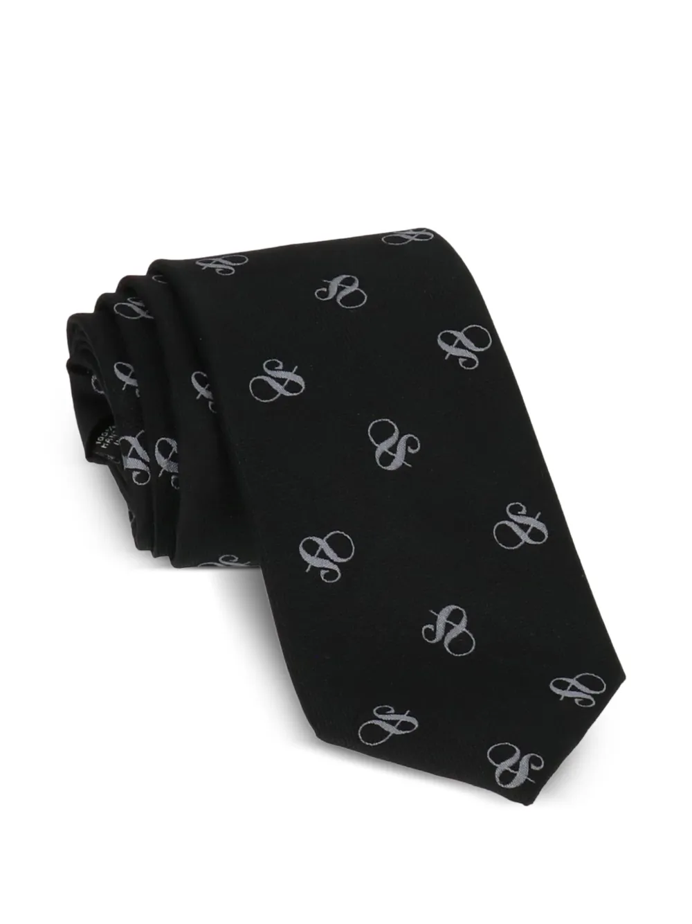 Scotch & Soda logo-jacquard tie | Black | Image 1