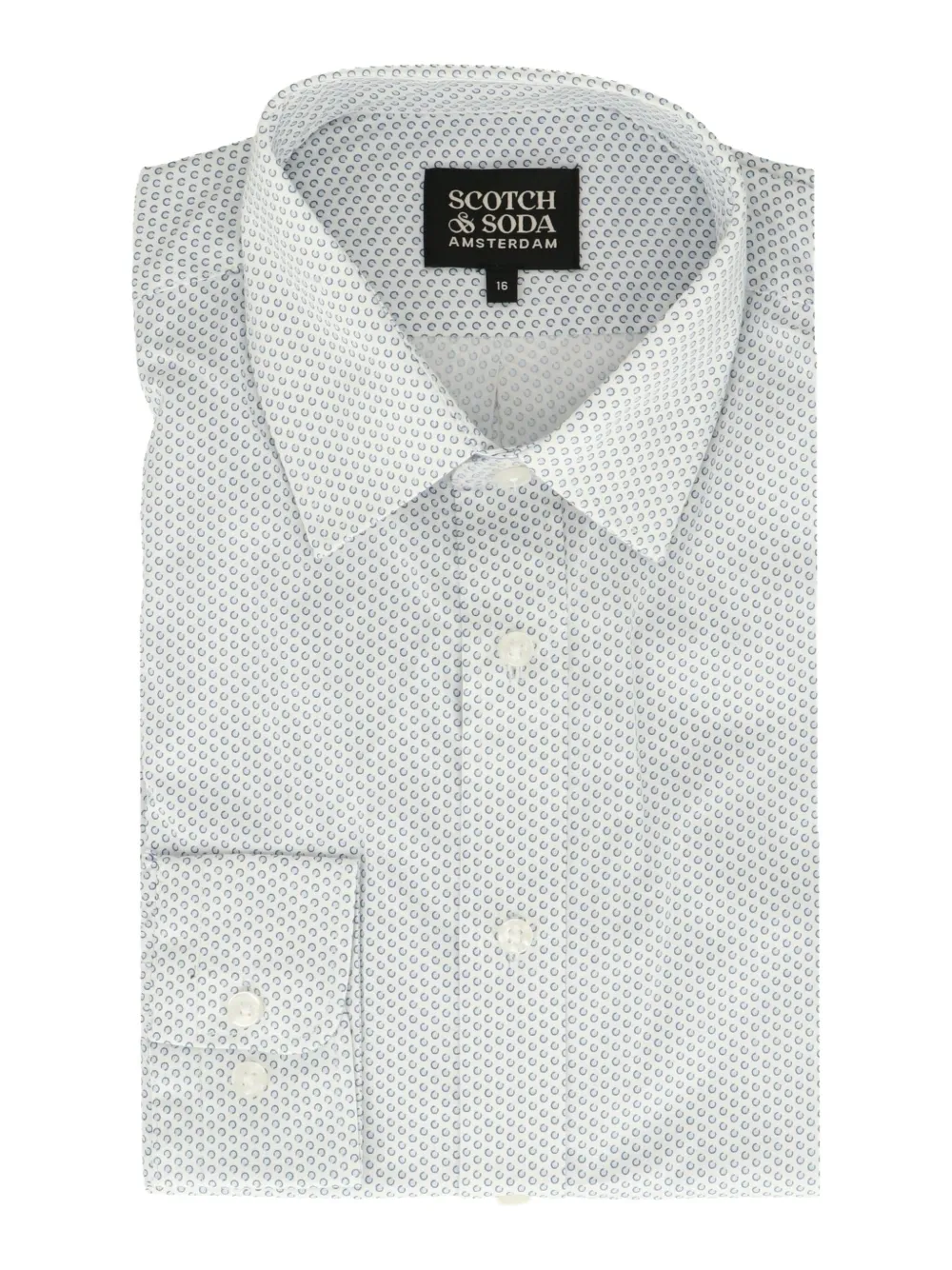 Scotch & Soda geometric-print shirt Wit