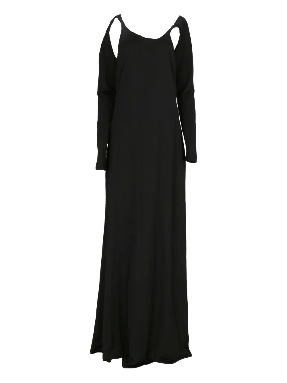 TOM FORD cut-out long-sleeves maxi dress Zwart