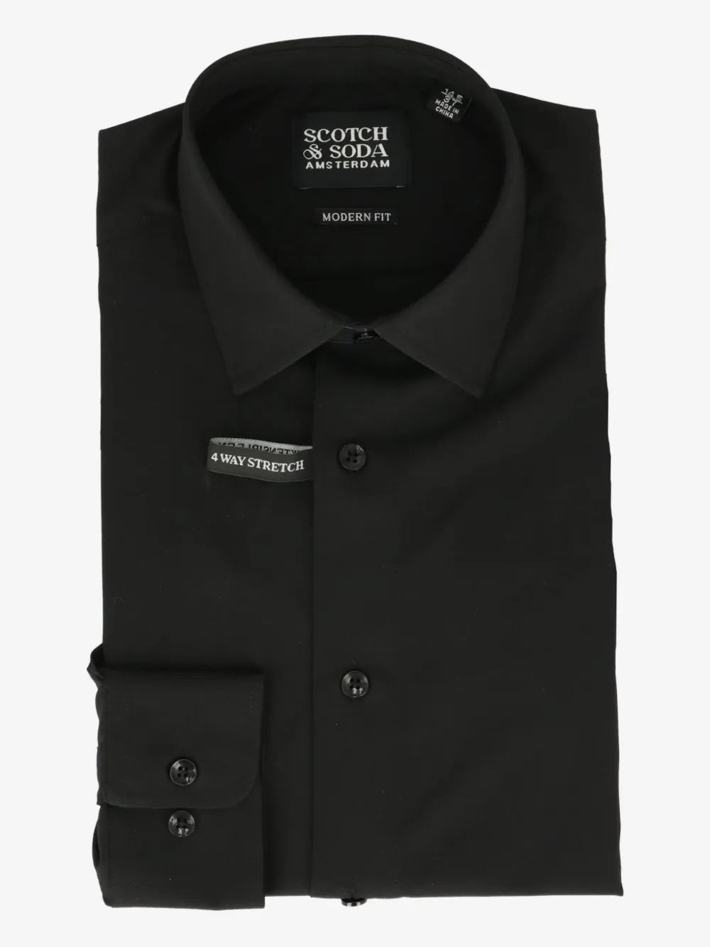 Scotch & Soda 四向弹性衬衫 | 黑色 | Image 1