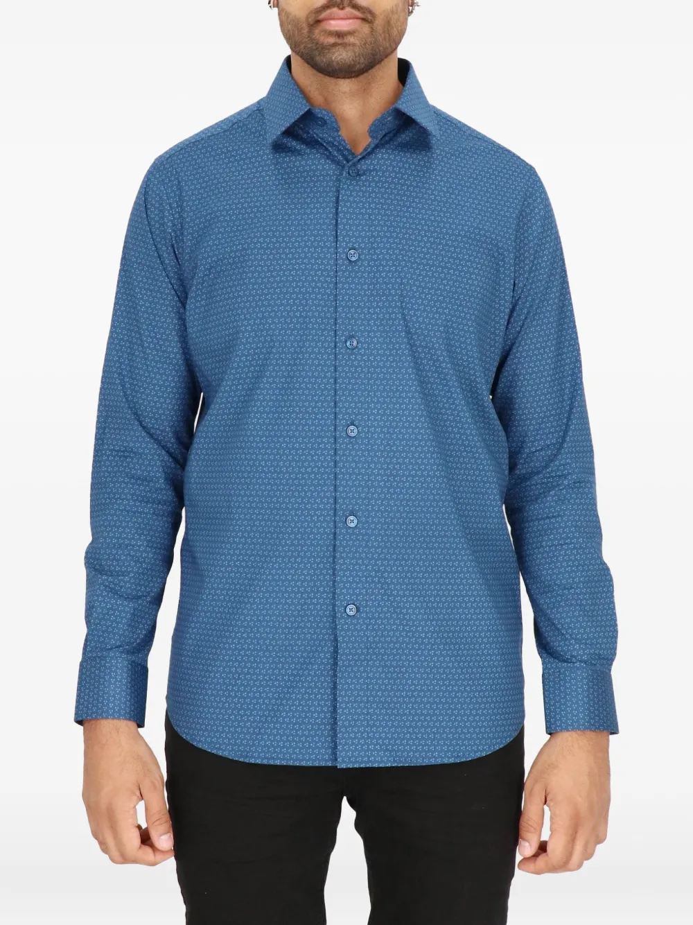 Scotch & Soda geometric-print shirt Blauw