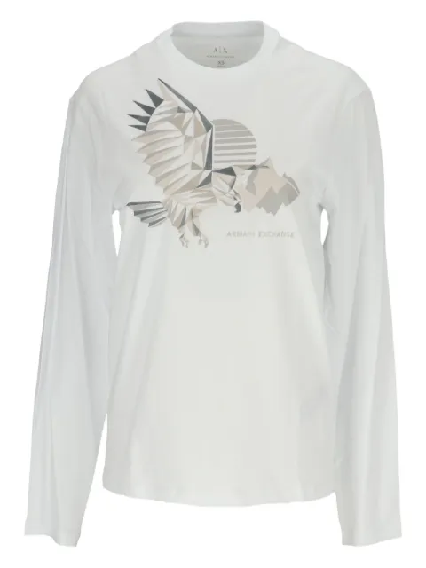 Armani Exchange eagle-print long-sleeve T-shirt