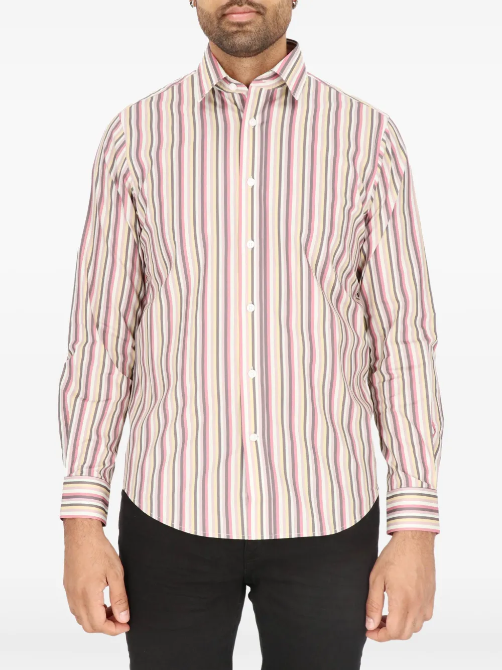 Scotch & Soda camisa con rayas estampadas | rojo | Image 1
