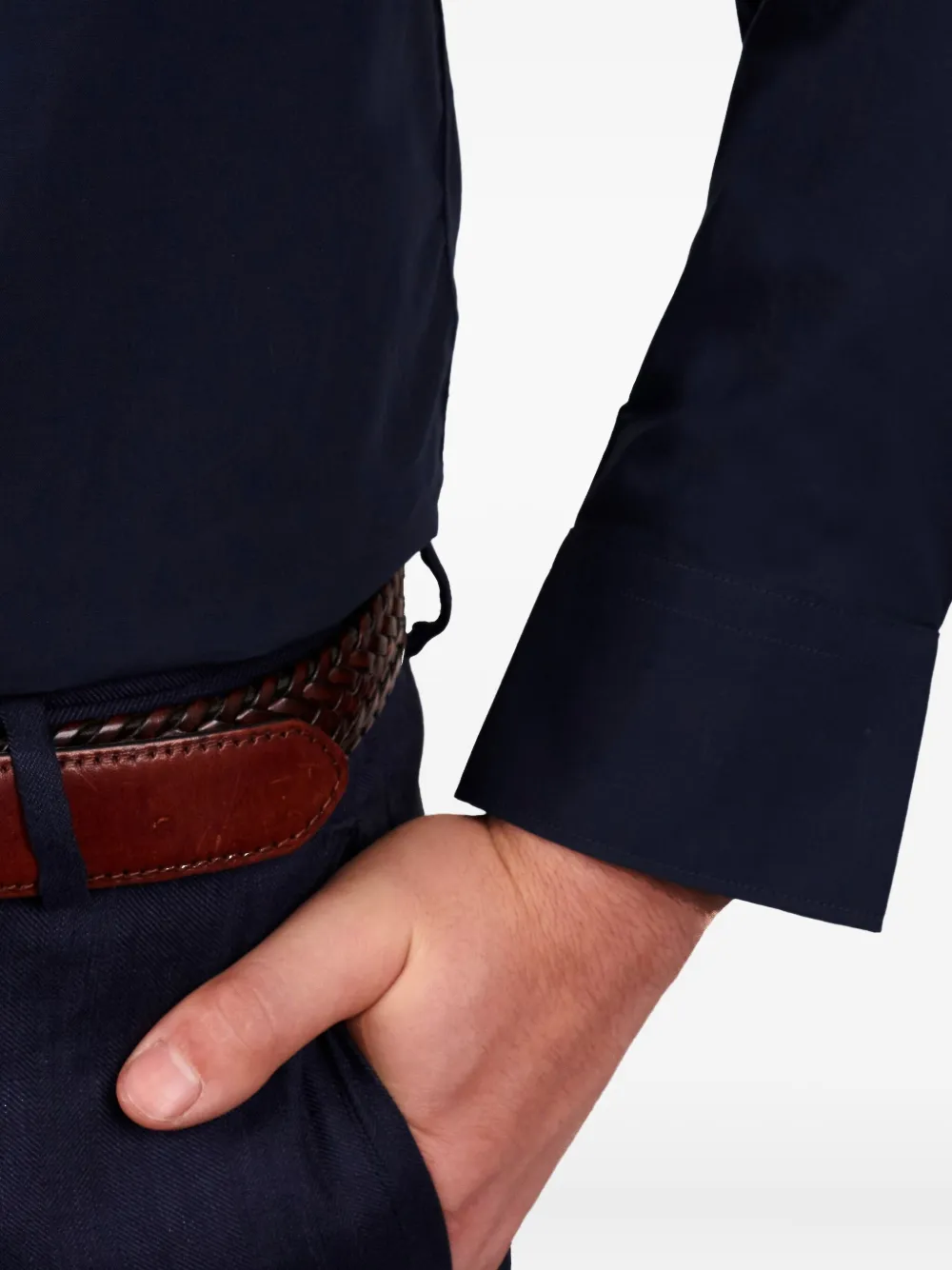 Cavalli Class Overhemd met knoopsluiting Blauw