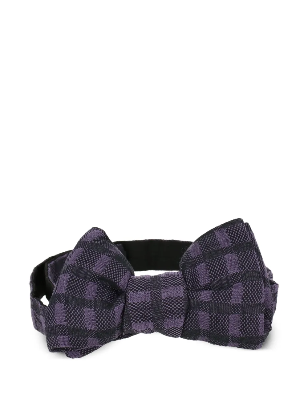 TOM FORD check-print bow tie | Purple | Image 1