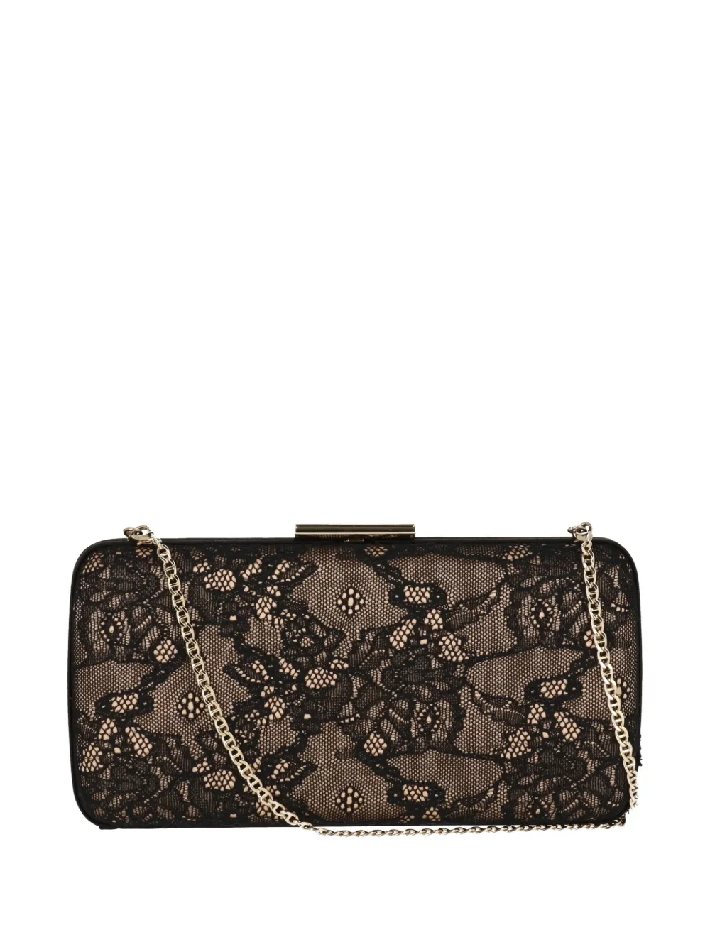 Gianvito Rossi Valì lace-pattern clutch bag Bruin