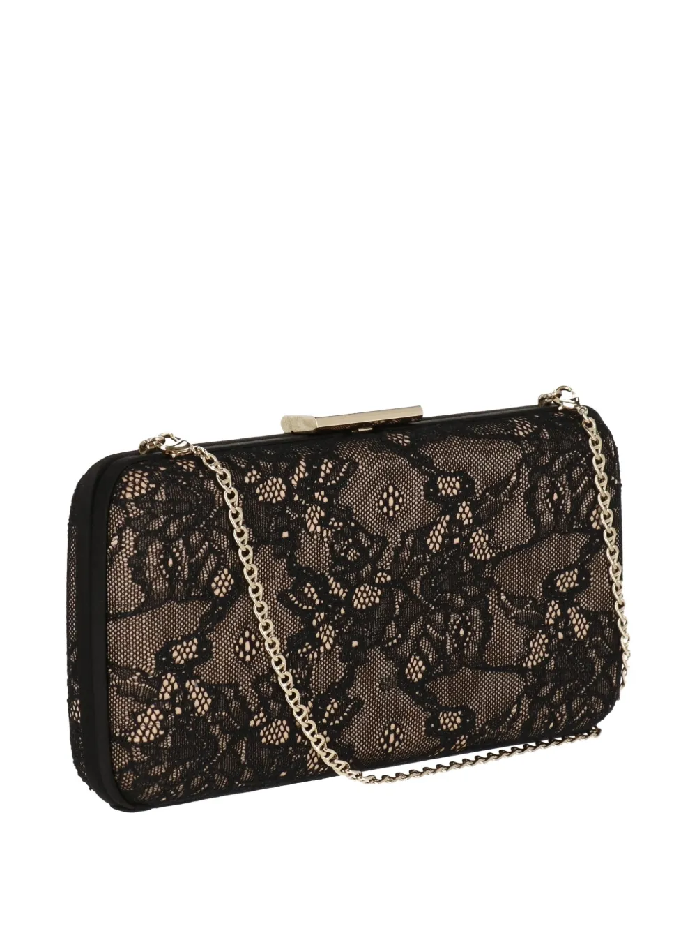 Gianvito Rossi Valì lace-pattern clutch bag Bruin