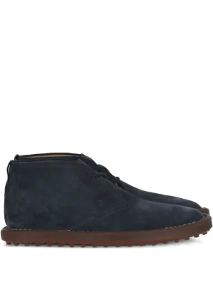 Tod's スエード デザートブーツ | ブラック | FARFETCH JP