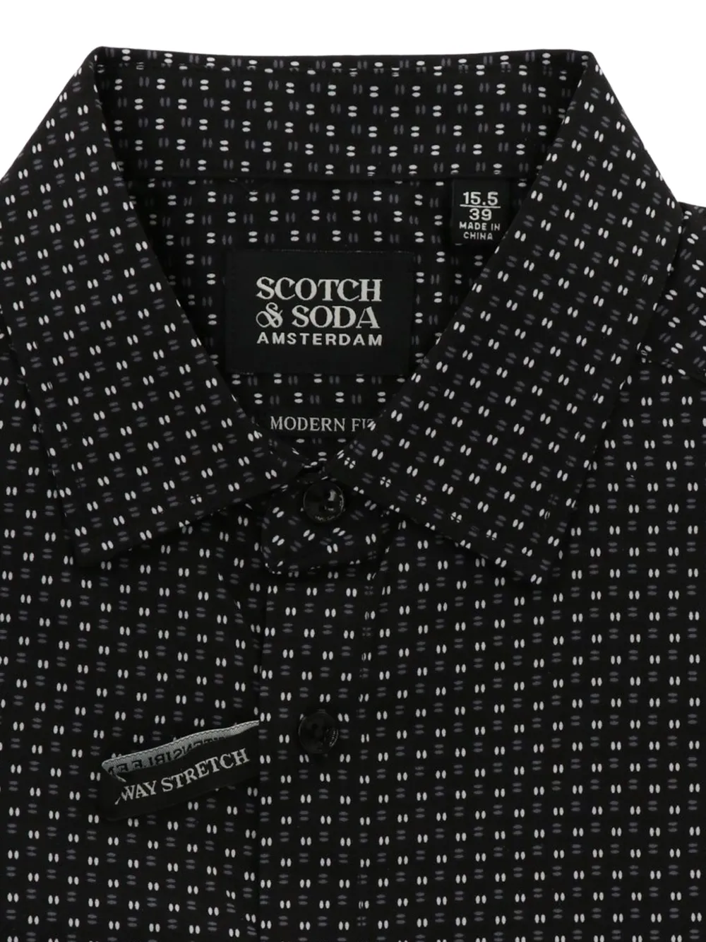 Scotch & Soda Overhemd met print Zwart